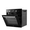 Hans Built in Oven 60cm Gas with Grill and Cooling Fan Control Panel Black Glass OGO201.12