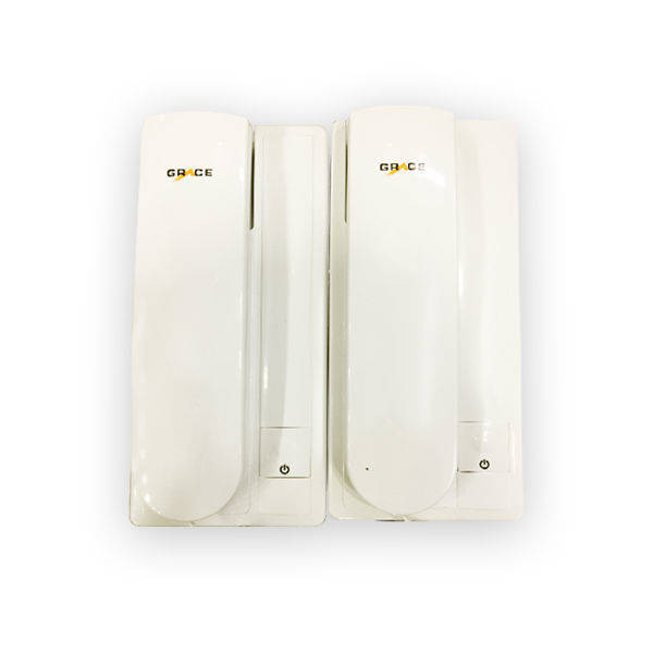 2 Audio Handsets - Works On All Intercom Systems - White - GF-626 DC