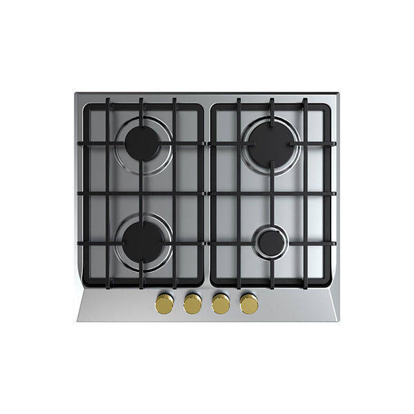 Fresh Stainless Steel Built-in Hob, 4 Gas Burners, 60 cm HAFR60CMSC1/BR