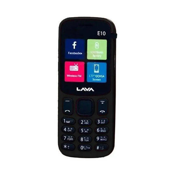 Lava E10 Dual Sim, 2G - Black