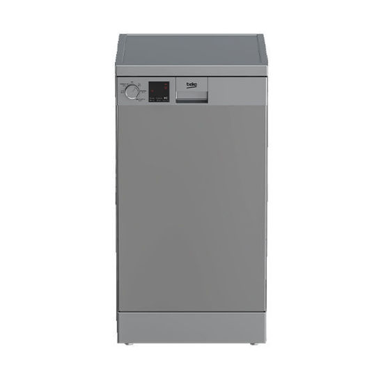 Beko digital slimline dishwasher half load 10 persons 5 programs 45 cm silver DVS05020S