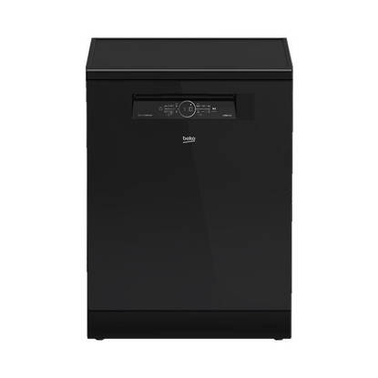 Beko Dishwasher 60 Cm 15 Set 6 Programs Glass Black Hygiene Inverter Model BDFN36531GB