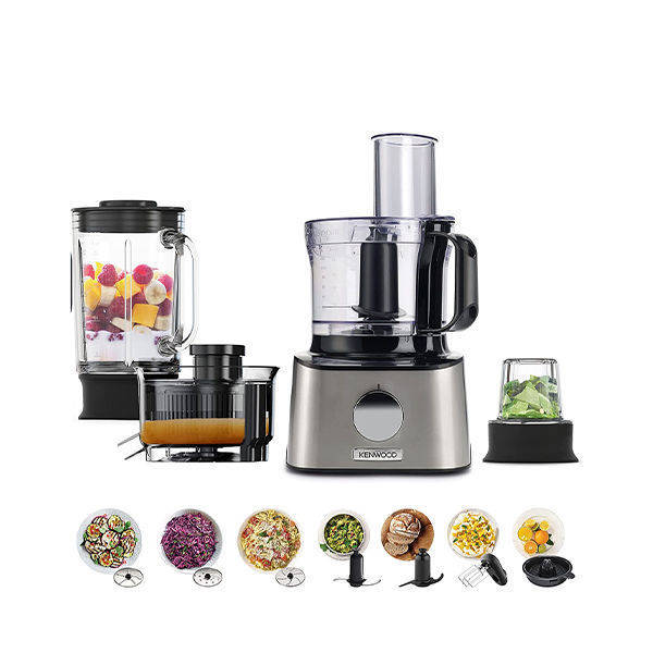 Kenwood Food Processor, 800 Watt With Grinder - Black Silver FDM307SS