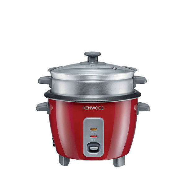 Kenwood 2 In 1 Rice Cooker 0.6L With Steam Basket/Non-Stick Removable Bowl/Keep Warm Functionality / 350W / Includes Measuring Cup & Spatula RCM30