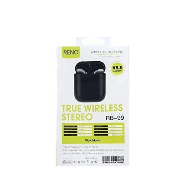 RENO True Wirless Stereo Earpuds Black RB-99