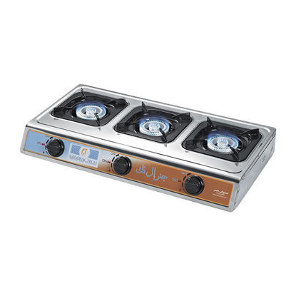 General Tech Gas Stove 3 burners Stainless Steel