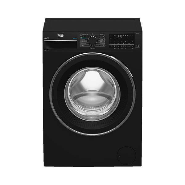 Beko Automatic Front Loading Washing Machine, 9 Kg ( Iron Fast + Steam ), Inverter Motor, Black - B3WFU50940BCI