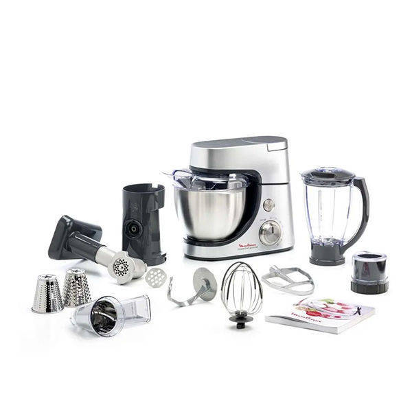 Moulinex Masterchef Kitchen Machine, 900 Watt, Silver - QA503DB1