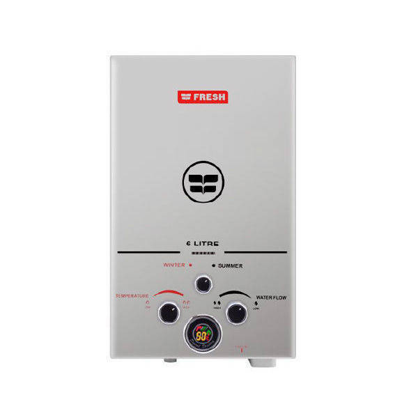 Fresh Gas Water Heater 10 liter teak Silver - SPA with adapter