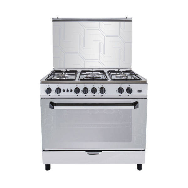 Fresh Gas Cooker Galaxy cast air fryer 5 Burners 90*60 Cm With Fan Stainless - 500015696