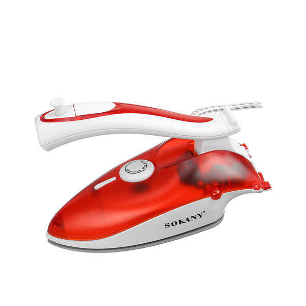 Sokany Steam Folding Travel Steam Iron 1000 watt Red PL-368