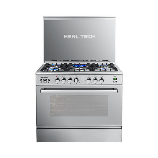 Real tech Cooker 60*90 cm Rock Digital Screen 5 Burners Stainless 900802