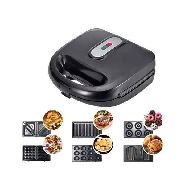 Sokany 6 In 1 Multifunctional Sandwich Maker - 750 Watt, Black - Sk-908-6