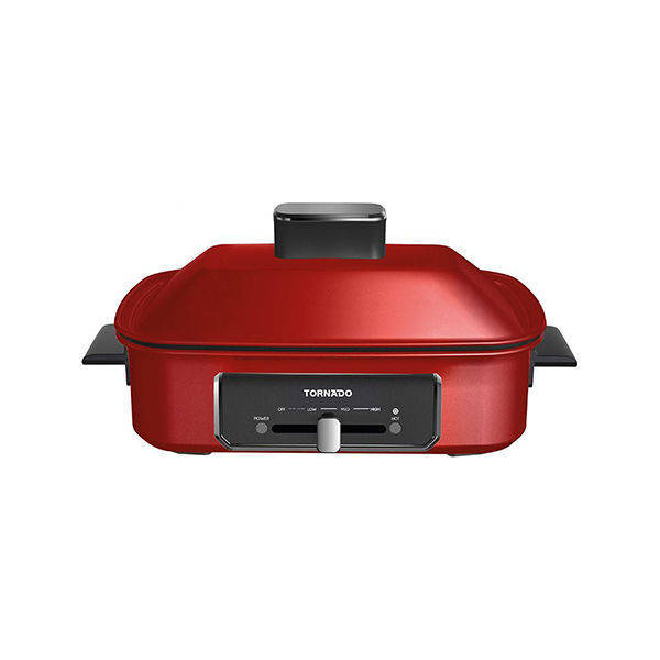 TORNADO Multi-function Electric Grill 1400 Watt, Red TMG-370