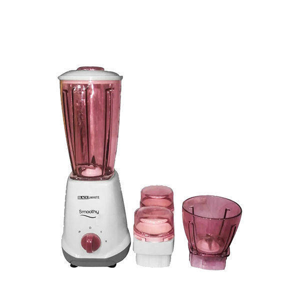 Black and White Electric Blender, 400W, 1L, Spice Grinder + Nut Grinder, White, BL-4200