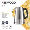Kenwood Stainless Steel Kettle 1.7L Cordless Electric Kettle 3000W With Auto Shut-Off & Removable Mesh Filter Silver/Black Zjm11.000SS