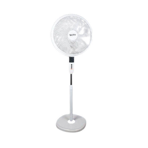 Sary Stand Fan, 18 Inch, 5 Blades, White - SRSFW-21014