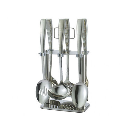 drobina spoons set 7 pieces with stand silver MH-02025