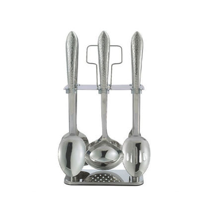 drobina spoons set 7 pieces with stand Silver MH-02118