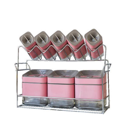 Picture of Spice box set 9 Pieces Stainless pink MH-0907