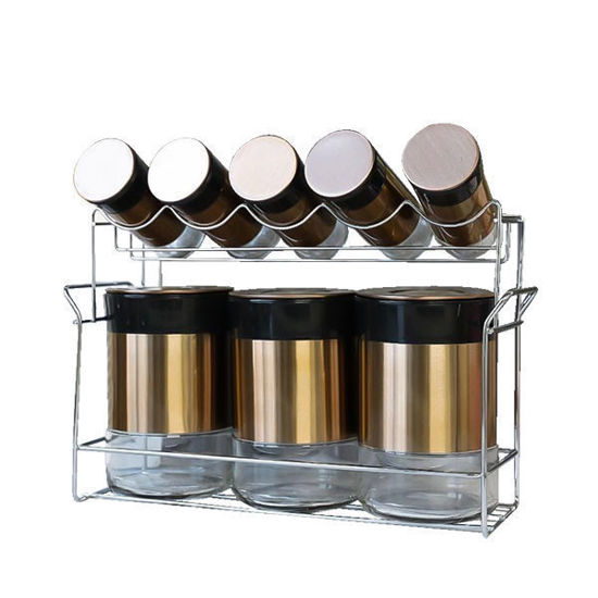 Spice box set 9 Pieces Stainless Gold MH-0945