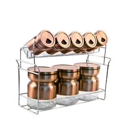 Spice box set 9 Pieces Stainless Gold MH-0905
