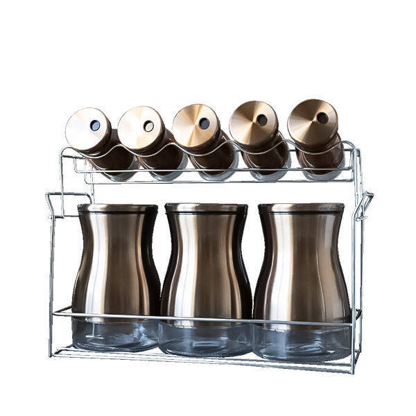 Spice box set 9 Pieces Stainless Gold MH-0911