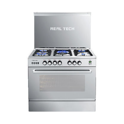 Real tech Cooker 60*90 Smart Digital Screen 5 Burners Stainless 901001