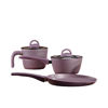 drobina cookware set 24 piece granite purple