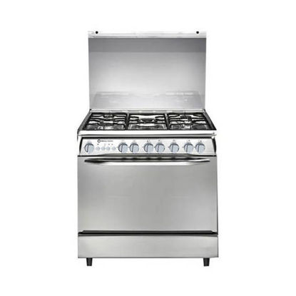 White Point Freestanding Gas Cooker, 5 Burners, Silver, 80 cm - WPGC8060XAN