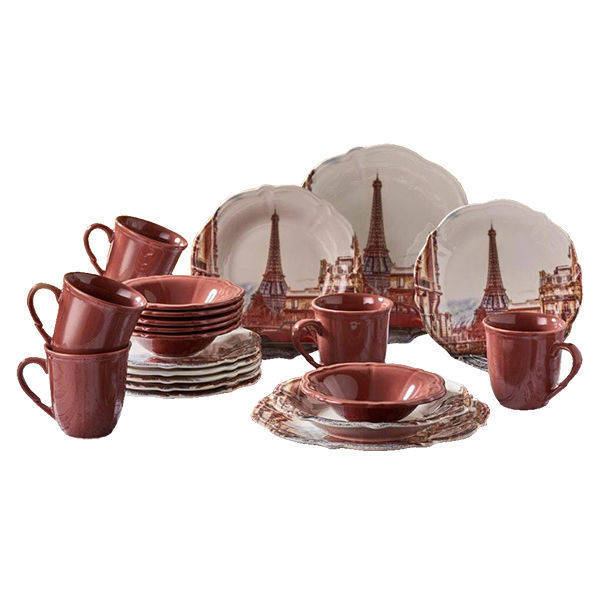 Porser 30 Pieces Dinner Set Brown DN346