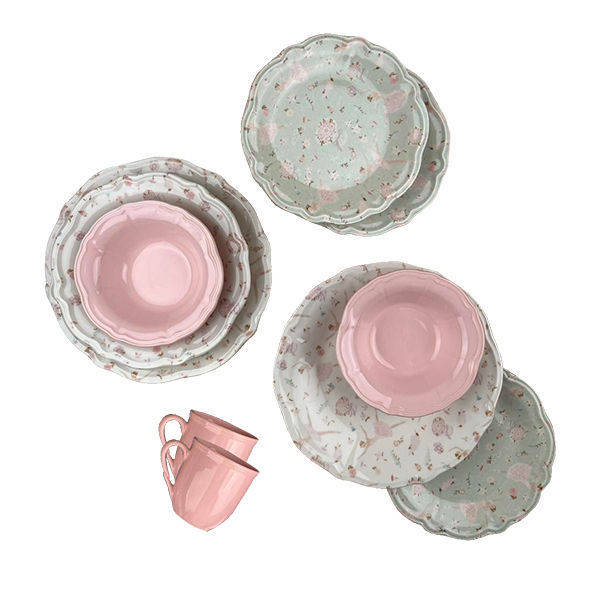 Porser 30 Pieces Dinner Set Pink PRS461