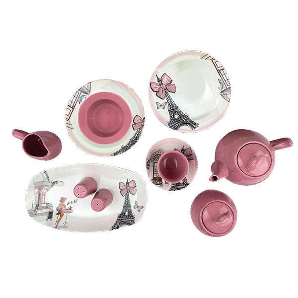 Porser 45 Pieces Dinner Set Rose PRS481