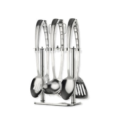 drobina spoon set 7 pieces with stand stainless steel MH-2004