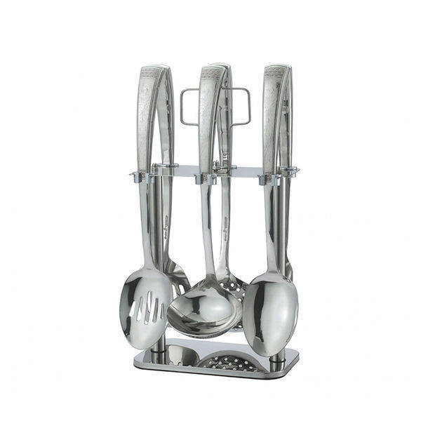 drobina spoons set 7 pieces with stand stainless steel MH-02006