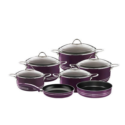 Papilla cookware set 12 pieces Purple
