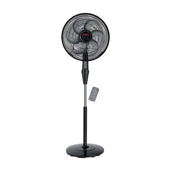 Tefal Stand Fan With Remote Control, 16 Inch, Black - VG4130EE