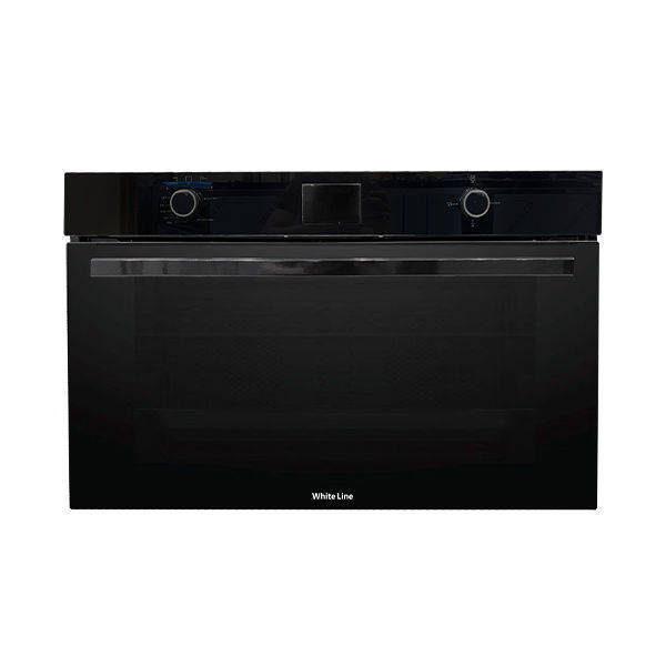 White Line Gas oven built-in 90x60 cm Digital - black glass - WL BIO 90GL