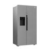 Beko Digital Side By Side Refrigerator With Water Dispenser, Inverter, Nofrost, 2 Doors, 571 Liters, Stainless - GN166130XB