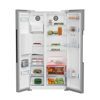 Beko Digital Side By Side Refrigerator With Water Dispenser, Nofrost, 2 Doors, 525 Liters, Stainless - GN166130XB