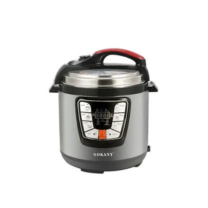 Sokany Electric Pressure Cooker, 6 Liters, 1000 Watts, Silver - Sk-2401