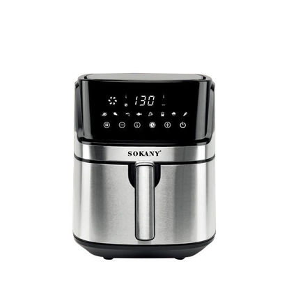 Sokany  Air Fryer, 8Liters Black and Silver Bluetooth - SK-8042