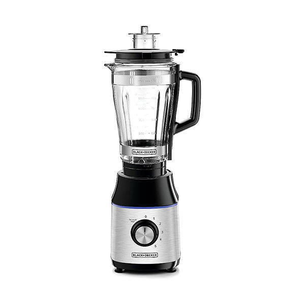 Black+decker blender 1.75 Liters high speed premium 700w, with glass jar black/silver - bx650