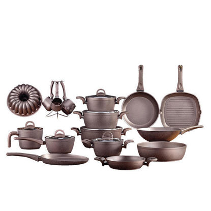 drobina cookware set 23 piece granite Beige