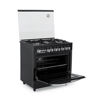 White Point Free Standing Gas Cooker 80*60 With 5 Burners In Black Color & Mirror Oven Door WPGC8060BAN