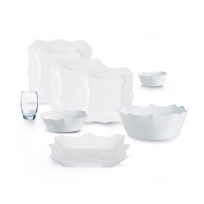 طقم اركوبال لومينارك 38 قطعة AUTHENTIC أبيض Luminarc Arcopal 38 Pieces AUTHENTIC White