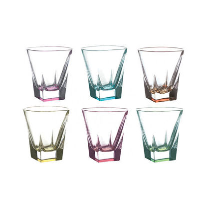 RCR Italiana Fusion colors Crystal Tea Glass Set of 6 - 270 ml