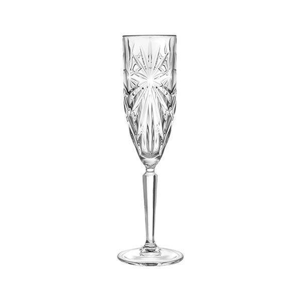 RCR Crystal Oasis Water Glass cups set Flute , 6 Pieces - 160ml