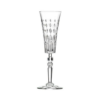 RCR Crystal Marilyn Water Glass cups set Flute , 6 Pieces - 170 ml