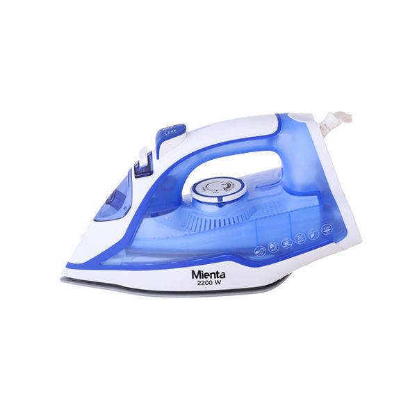 Mienta Steam Iron With a Ceramic Base, 2200 W - White x Blue - SI181438A